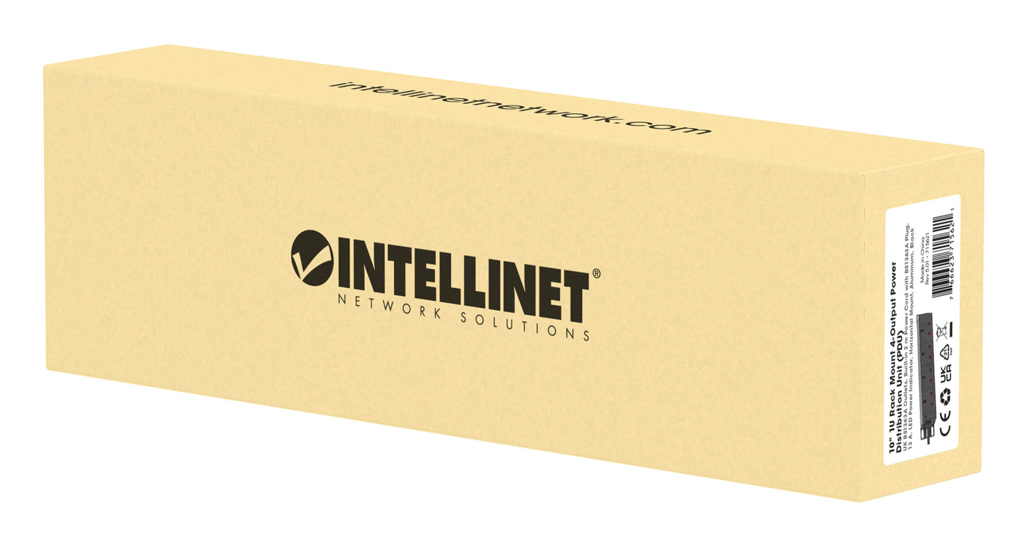 10" 1U Rack Mount 4-Output Power Distribution Unit (PDU) Packaging Image 2