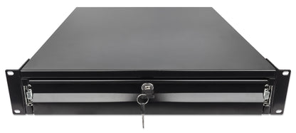 19" Storage Drawer Shelf, 2U, 466 mm Depth, Black Image 3