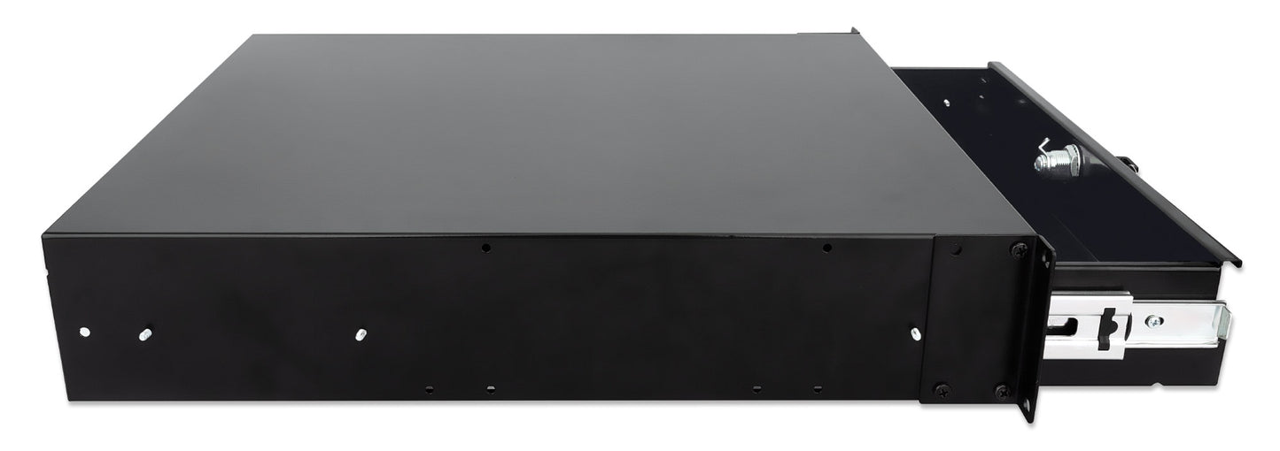 19" Storage Drawer Shelf, 2U, 466 mm Depth, Black Image 5