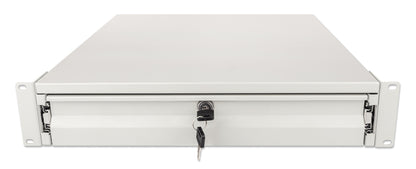 19" Storage Drawer Shelf, 2U, 466 mm Depth, Gray Image 3