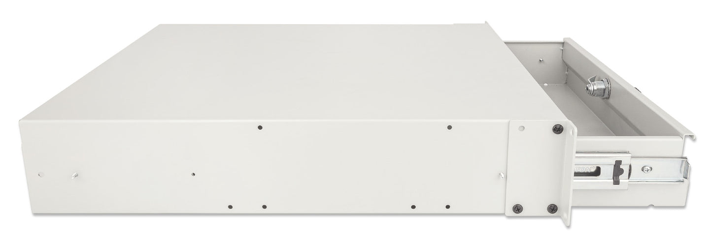 19" Storage Drawer Shelf, 2U, 466 mm Depth, Gray Image 5