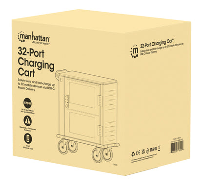 32-Port USB-C Charging Cart - 18W per Port Packaging Image 2