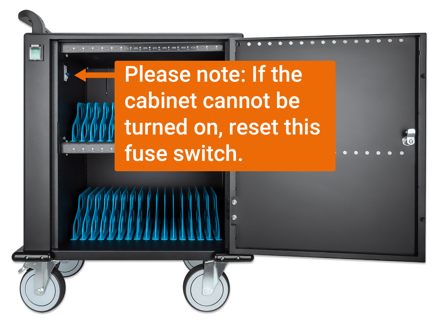 32-Port USB-C Charging Cart - 18W per Port Image 9