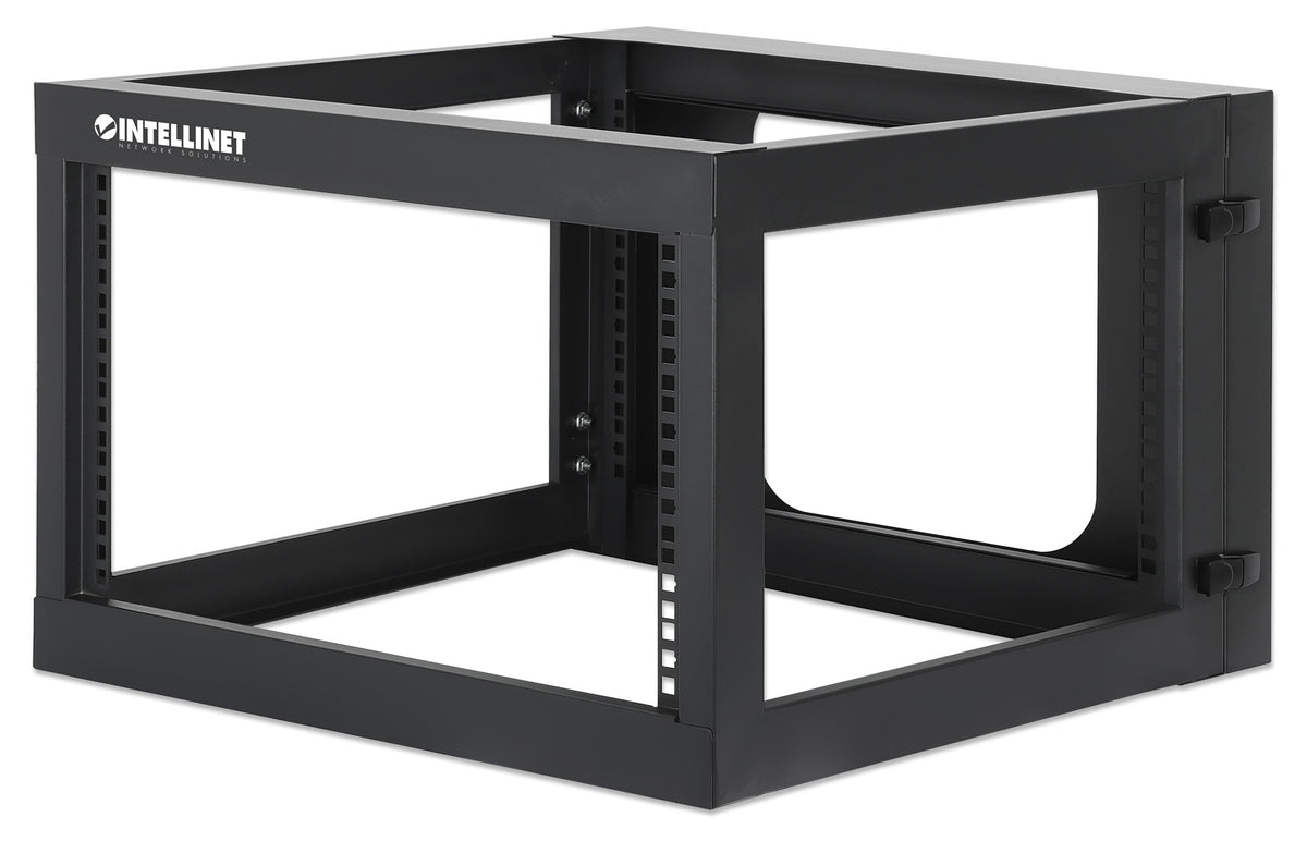 19" Wall Mount 4-Post Open Frame Network Rack, 6U Image 1
