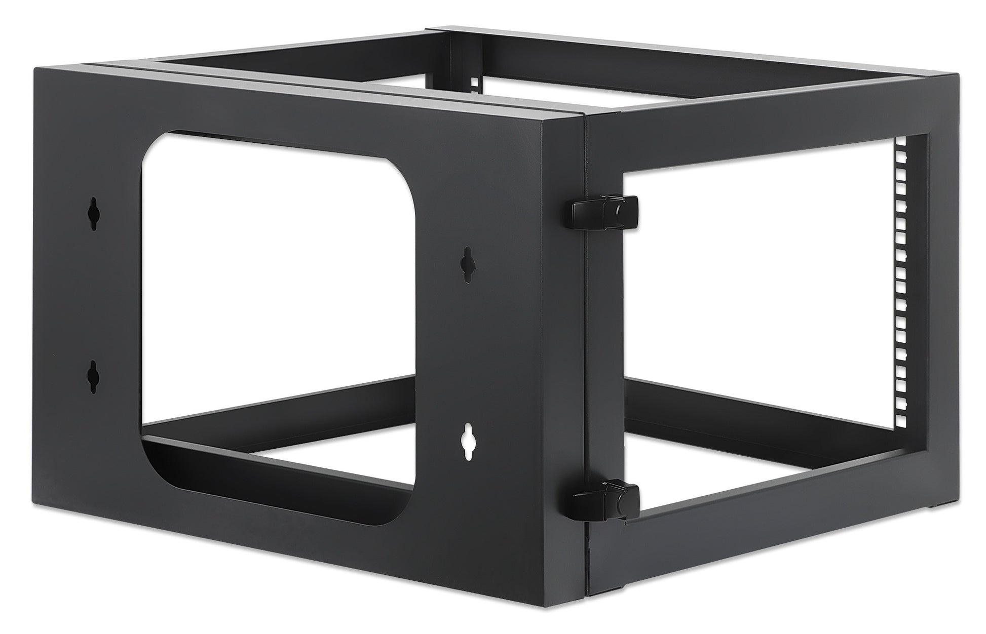19" Wall Mount 4-Post Open Frame Network Rack, 6U Image 4
