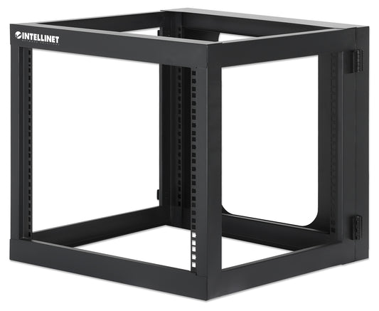 19" Wall Mount 4-Post Open Frame Network Rack, 9U Image 1