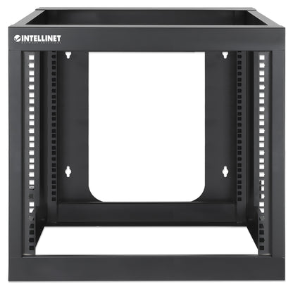 19" Wall Mount 4-Post Open Frame Network Rack, 9U Image 3