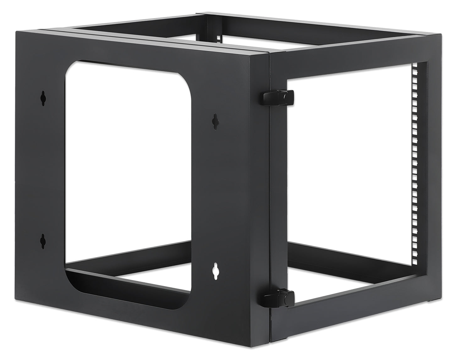 19" Wall Mount 4-Post Open Frame Network Rack, 9U Image 4
