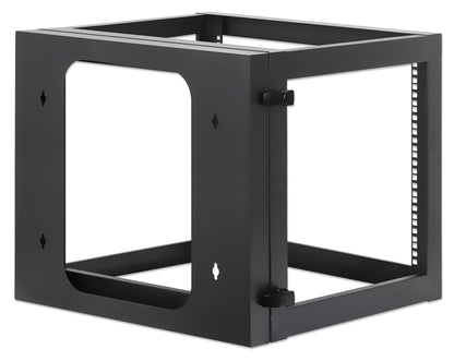 19" Wall Mount 4-Post Open Frame Network Rack, 9U Image 4
