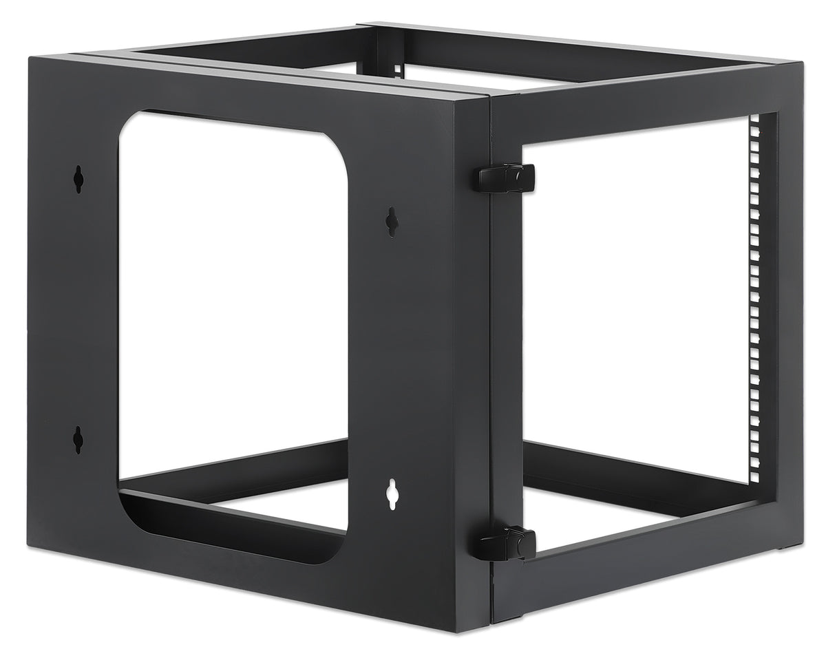 19" Wall Mount 4-Post Open Frame Network Rack, 9U Image 4