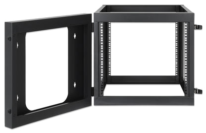 19" Wall Mount 4-Post Open Frame Network Rack, 9U Image 7