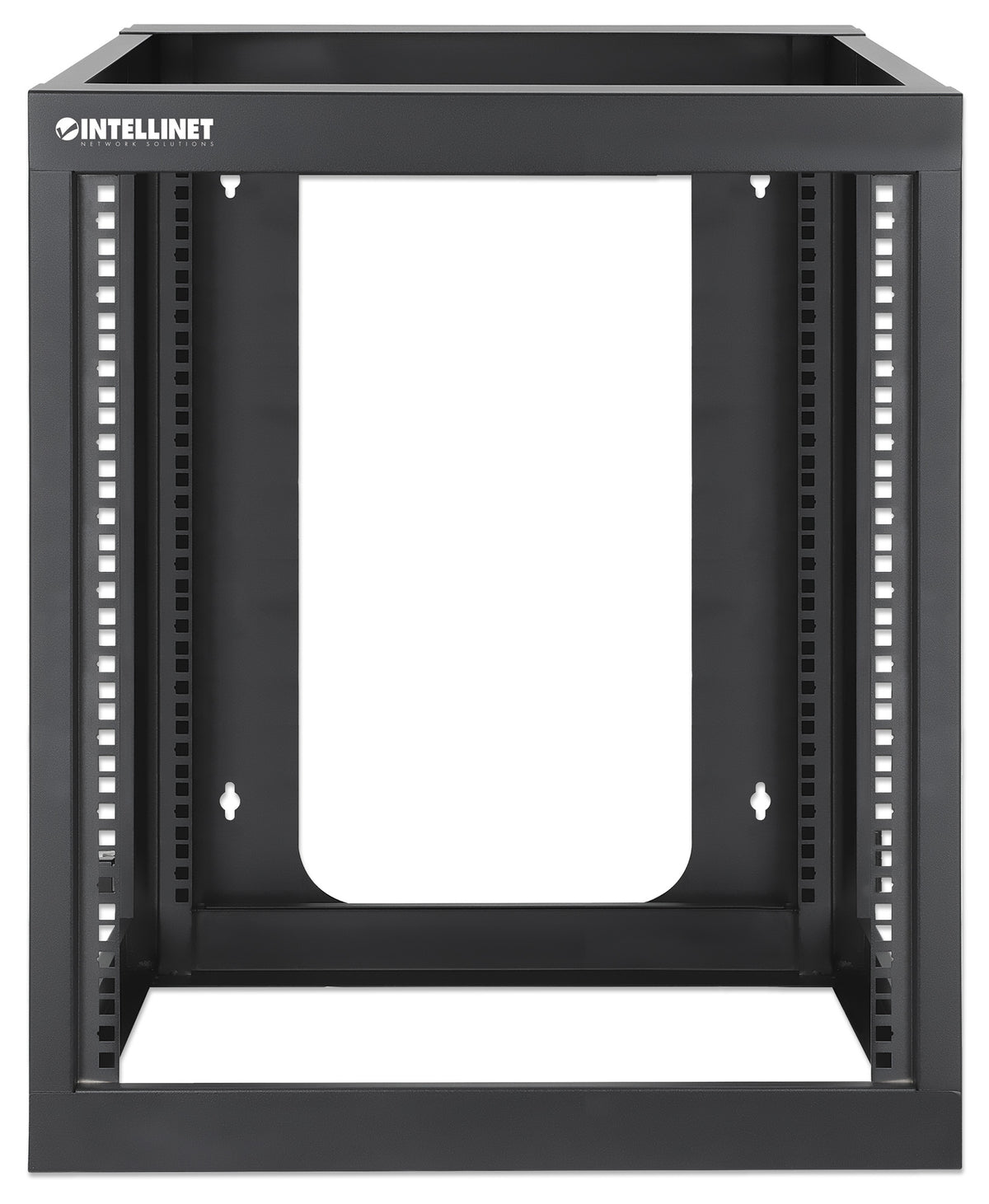 19" Wall Mount 4-Post Open Frame Network Rack, 12U Image 3
