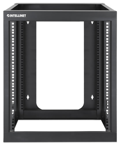 19" Wall Mount 4-Post Open Frame Network Rack, 12U Image 3
