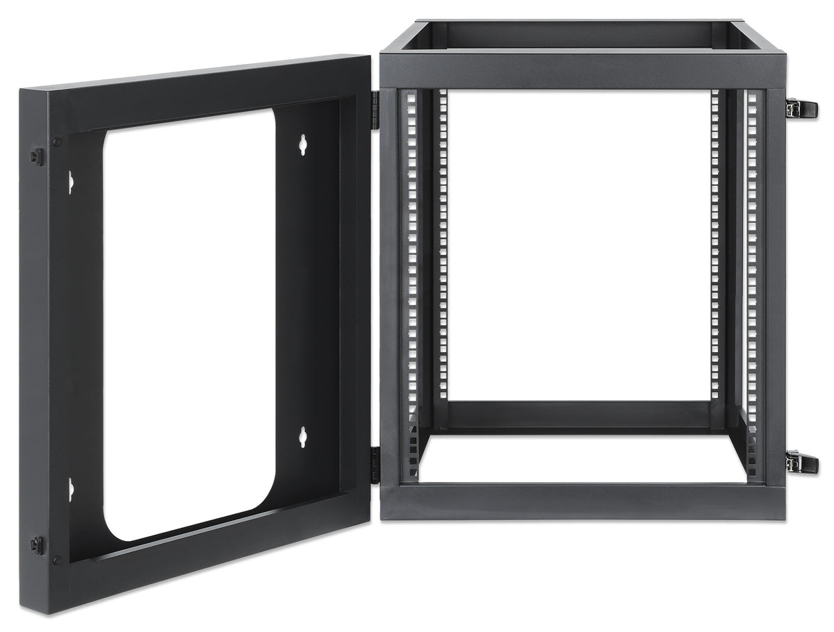 19" Wall Mount 4-Post Open Frame Network Rack, 12U Image 7