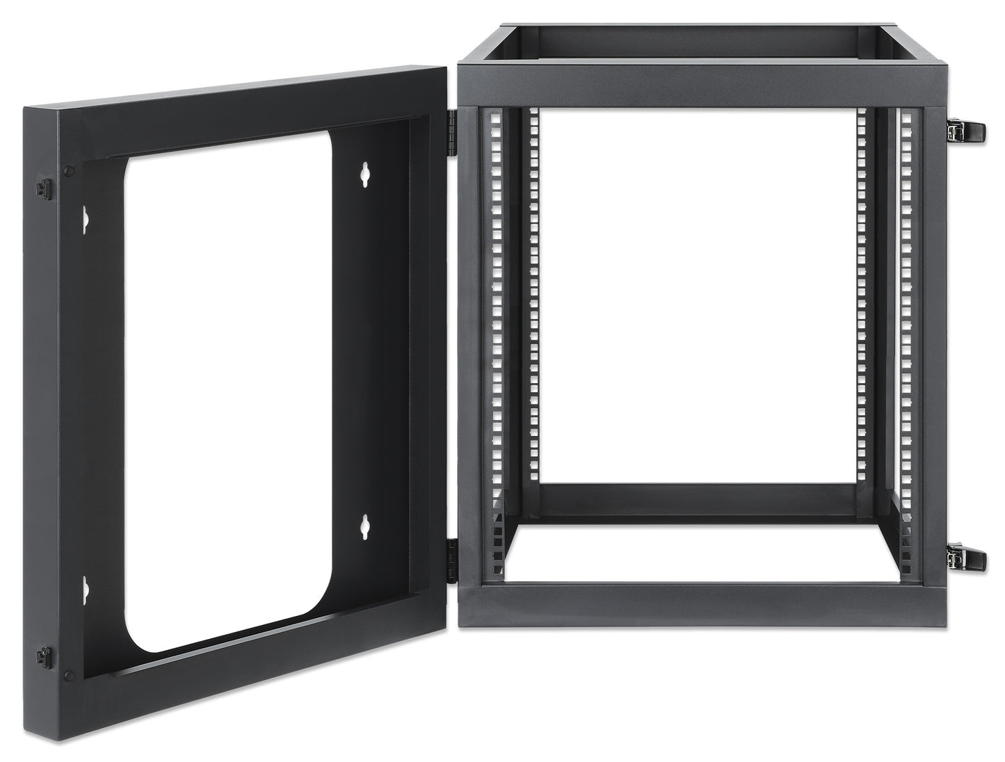 19" Wall Mount 4-Post Open Frame Network Rack, 12U Image 7