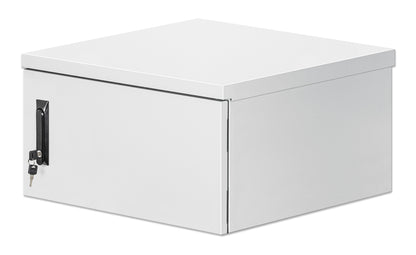 6U Industrial IP55 19" Wall Mount Cabinet with Integrated Fans, Gray Image 1