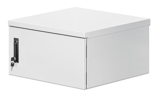 6U Industrial IP55 19" Wall Mount Cabinet with Integrated Fans, Gray Image 1