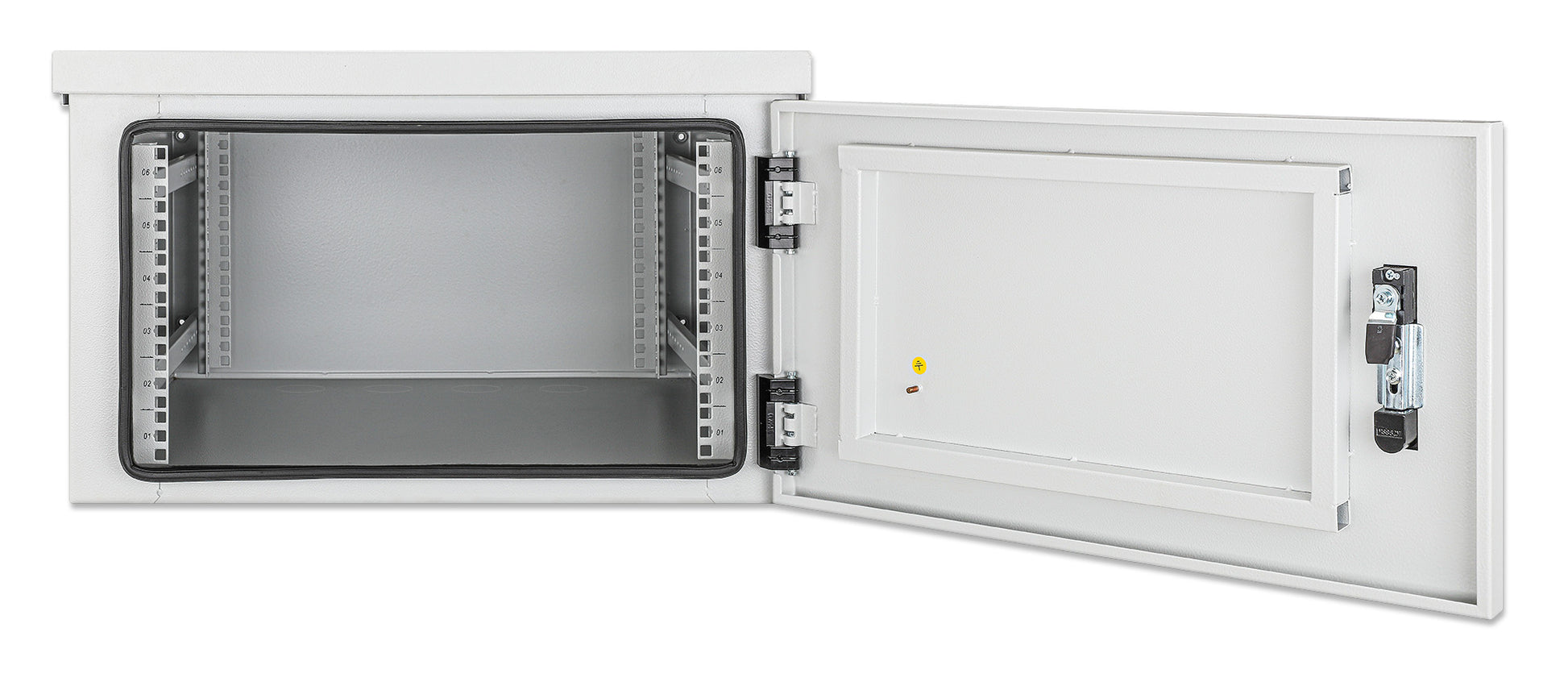 6U Industrial IP55 19" Wall Mount Cabinet with Integrated Fans, Gray Image 5
