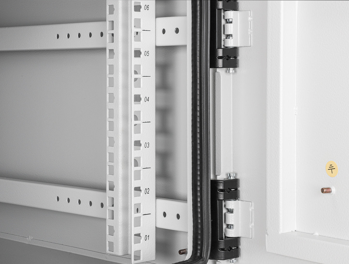 6U Industrial IP55 19" Wall Mount Cabinet with Integrated Fans, Gray Image 6