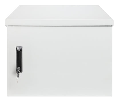 9U Industrial IP55 19" Wall Mount Cabinet with Integrated Fans, Gray Image 3