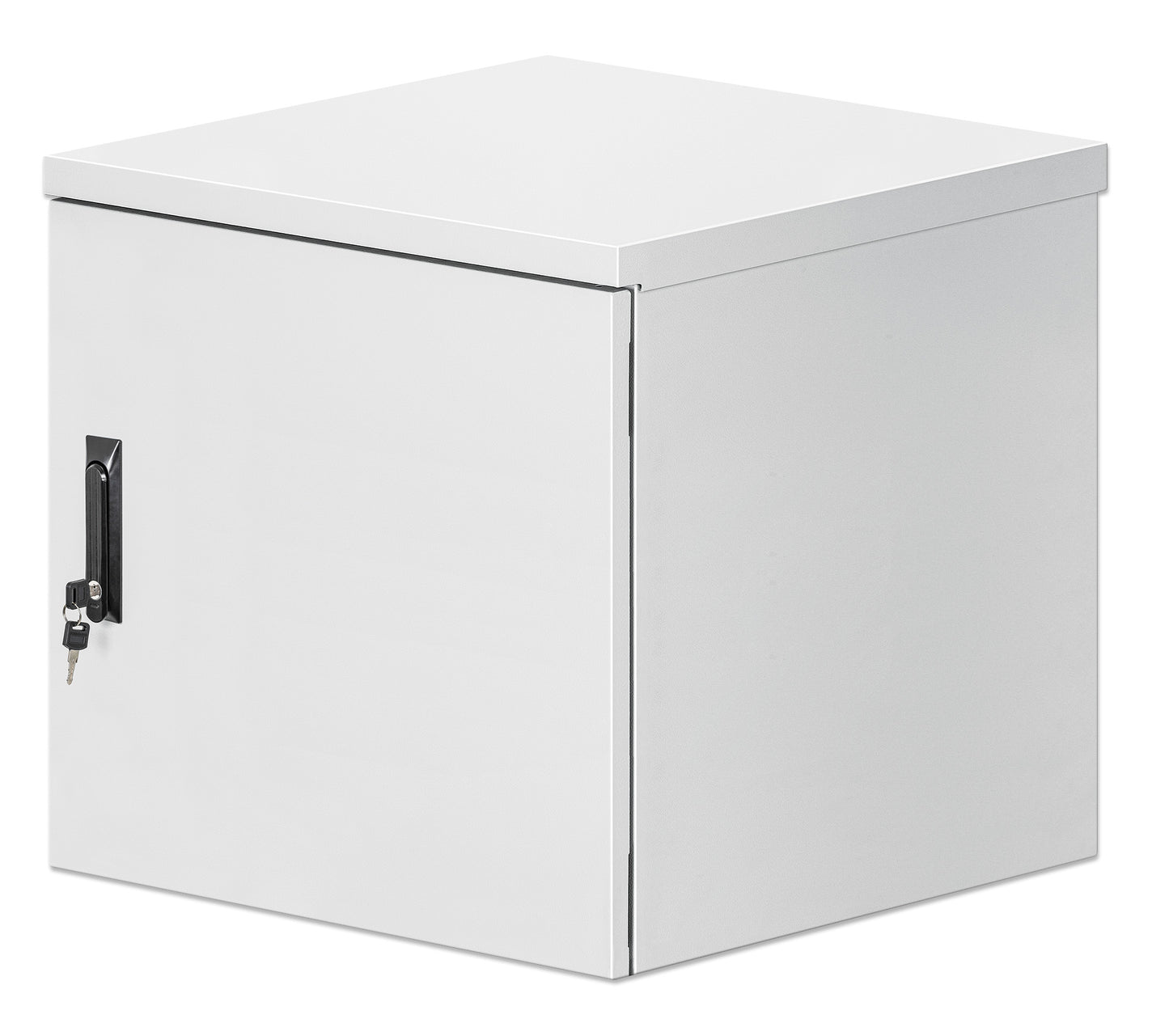12U Industrial IP55 19" Wall Mount Cabinet with Integrated Fans, Gray Image 1