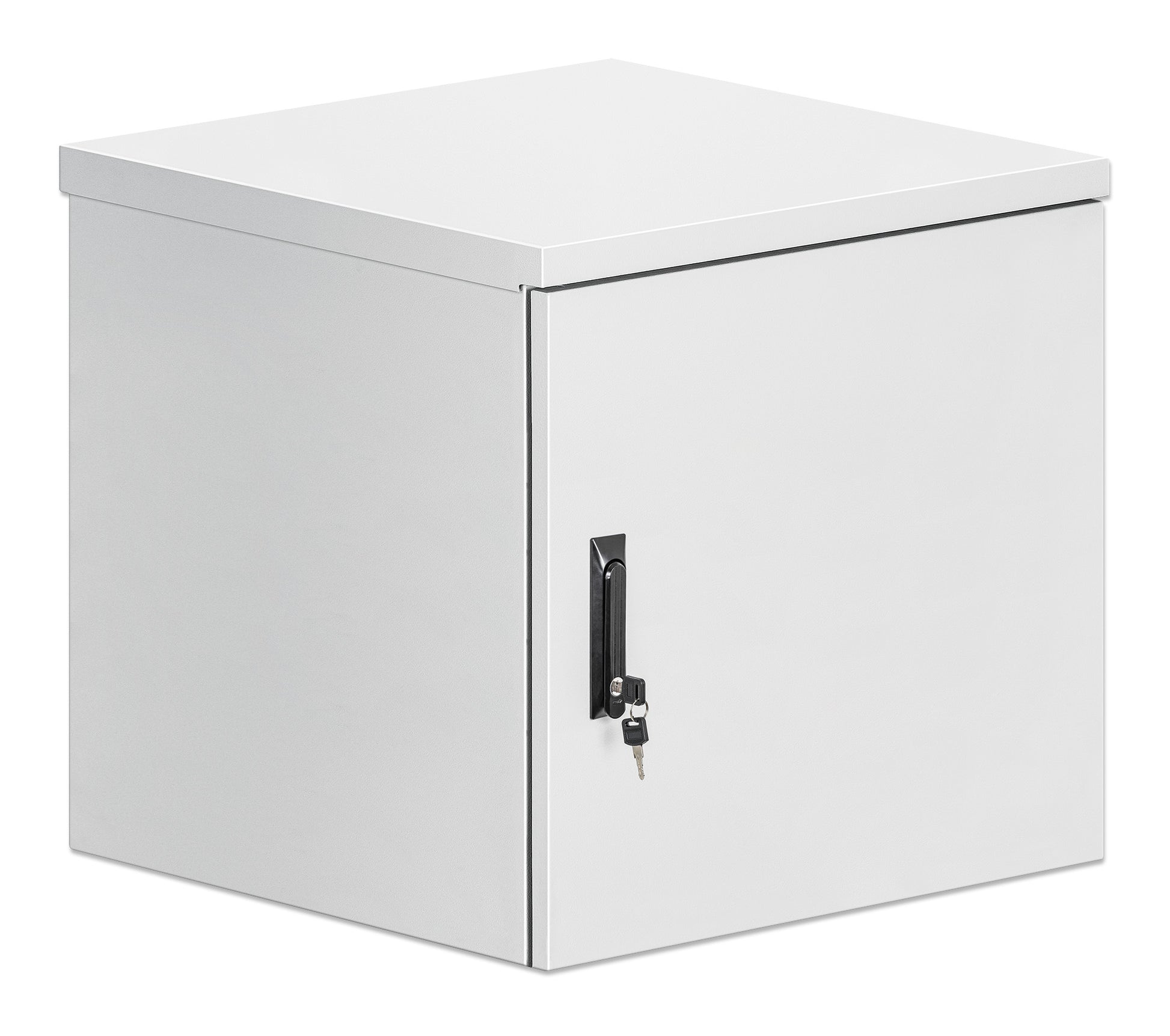 12U Industrial IP55 19" Wall Mount Cabinet with Integrated Fans, Gray Image 2
