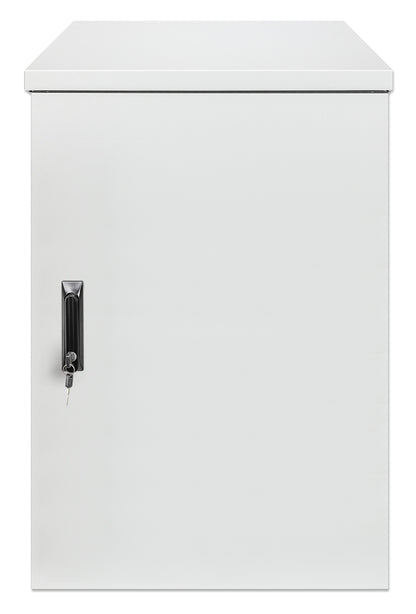 18U Industrial IP55 19" Wall Mount Cabinet with Integrated Fans, Gray Image 3