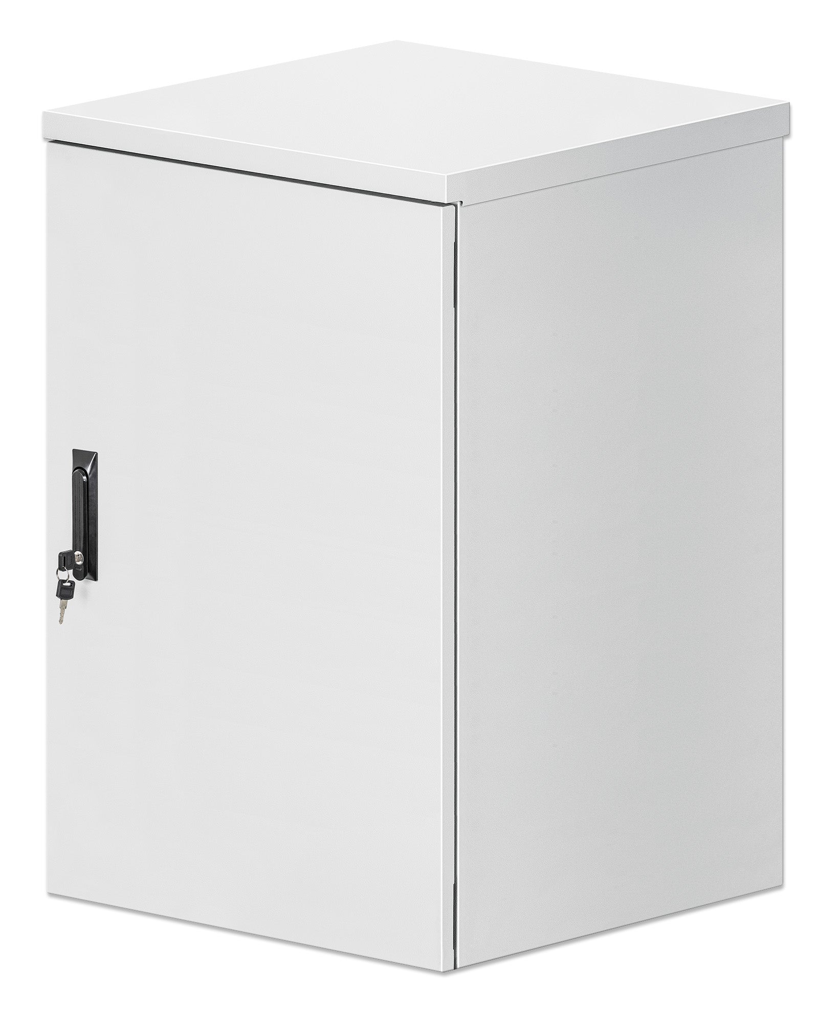 18U Industrial IP55 19" Wall Mount Cabinet with Integrated Fans, Gray Image 1