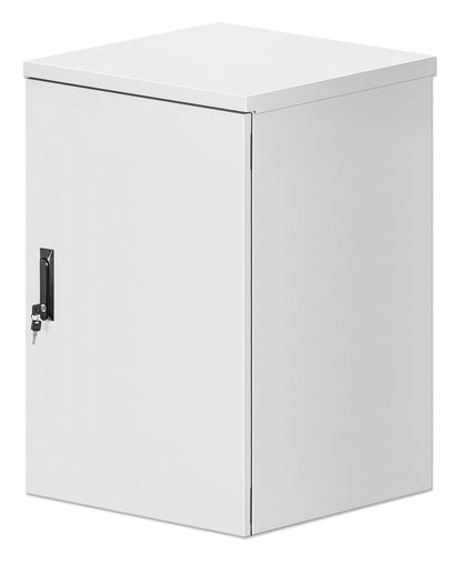 18U Industrial IP55 19" Wall Mount Cabinet with Integrated Fans, Gray Image 1