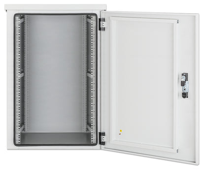 18U Industrial IP55 19" Wall Mount Cabinet with Integrated Fans, Gray Image 5