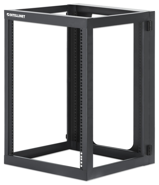 19" Wall Mount 4-Post Open Frame Network Rack, 15U Image 1