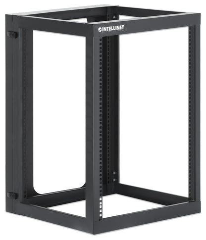 19" Wall Mount 4-Post Open Frame Network Rack, 15U Image 2