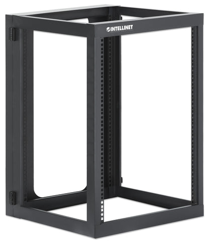 19" Wall Mount 4-Post Open Frame Network Rack, 15U Image 2