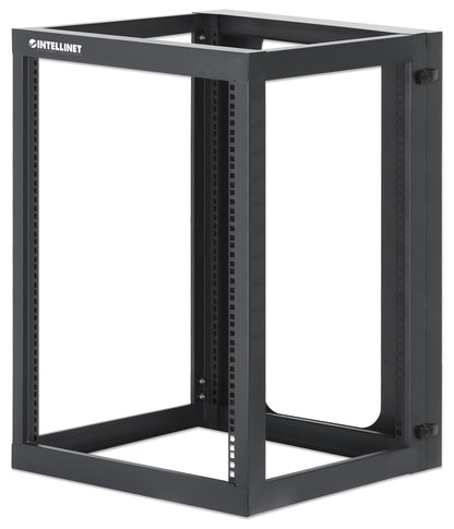 19" Wall Mount 4-Post Open Frame Network Rack, 15U Image 1
