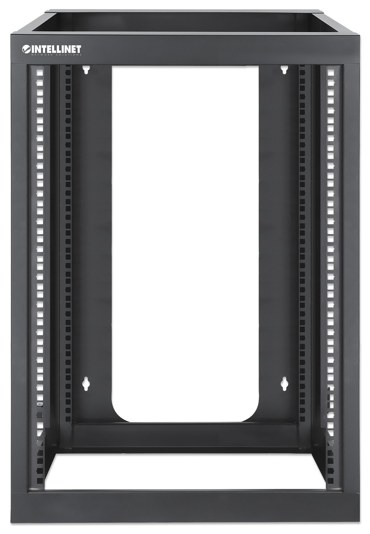19" Wall Mount 4-Post Open Frame Network Rack, 15U Image 3