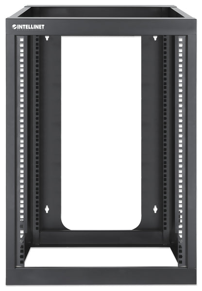 19" Wall Mount 4-Post Open Frame Network Rack, 15U Image 3