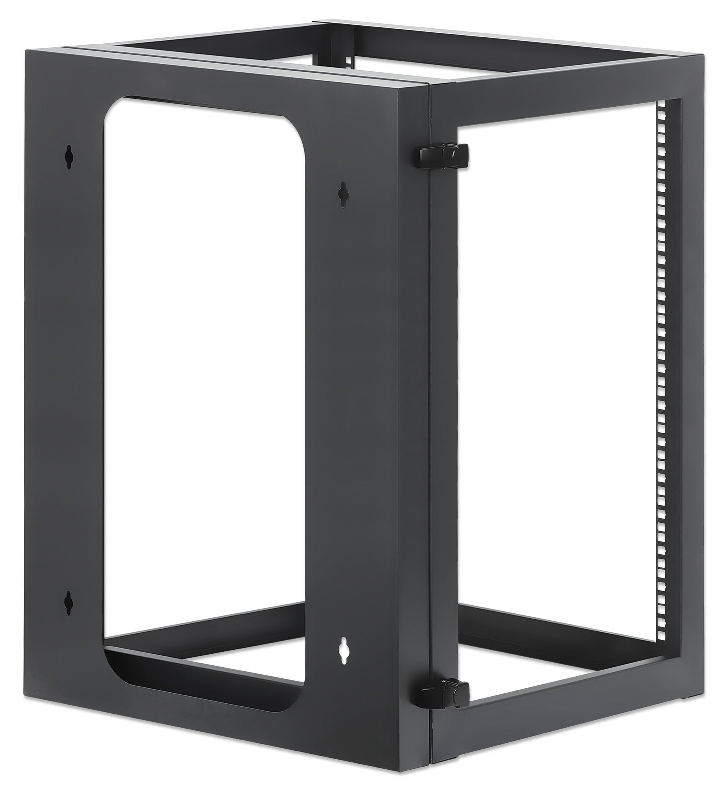 19" Wall Mount 4-Post Open Frame Network Rack, 15U Image 4