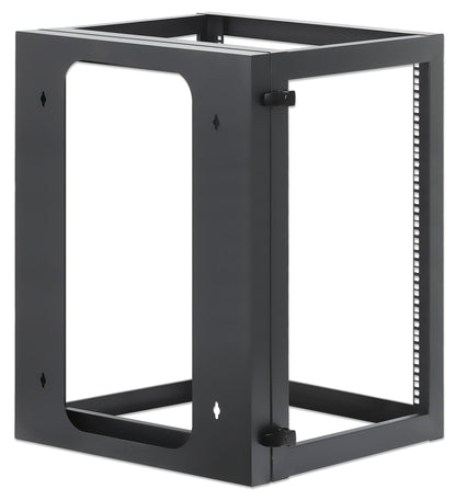 19" Wall Mount 4-Post Open Frame Network Rack, 15U Image 4