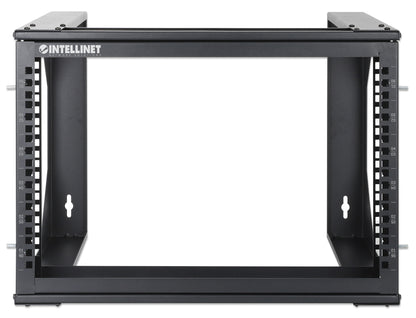 6U 19" Wall Mount 2-Post Open Frame Network Rack, Black Image 3