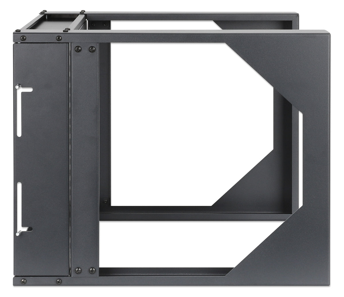 6U 19" Wall Mount 2-Post Open Frame Network Rack, Black Image 4