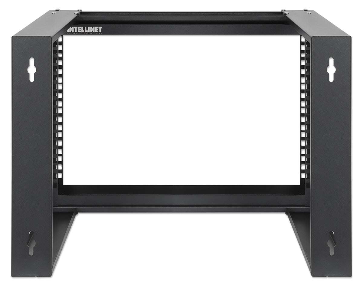 6U 19" Wall Mount 2-Post Open Frame Network Rack, Black Image 5