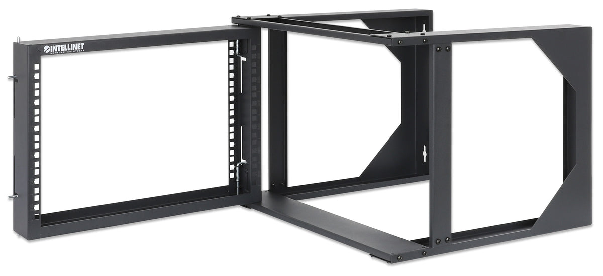 6U 19" Wall Mount 2-Post Open Frame Network Rack, Black Image 6