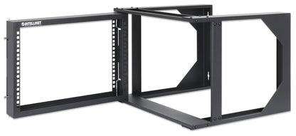 6U 19" Wall Mount 2-Post Open Frame Network Rack, Black Image 6