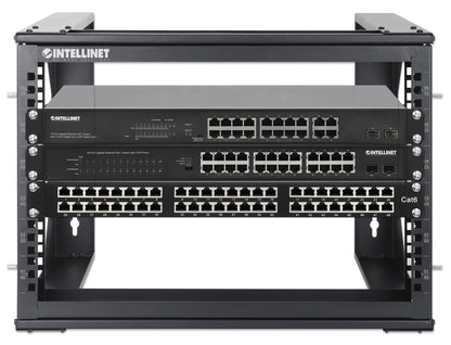6U 19" Wall Mount 2-Post Open Frame Network Rack, Black Image 7
