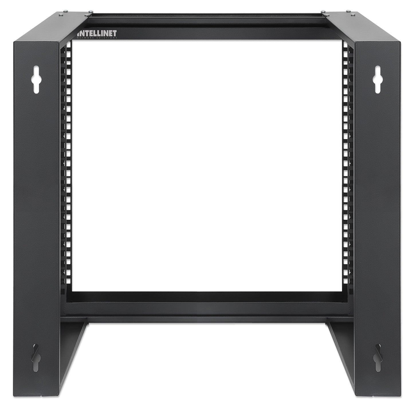 9U 19" Wall Mount 2-Post Open Frame Network Rack, Black Image 5