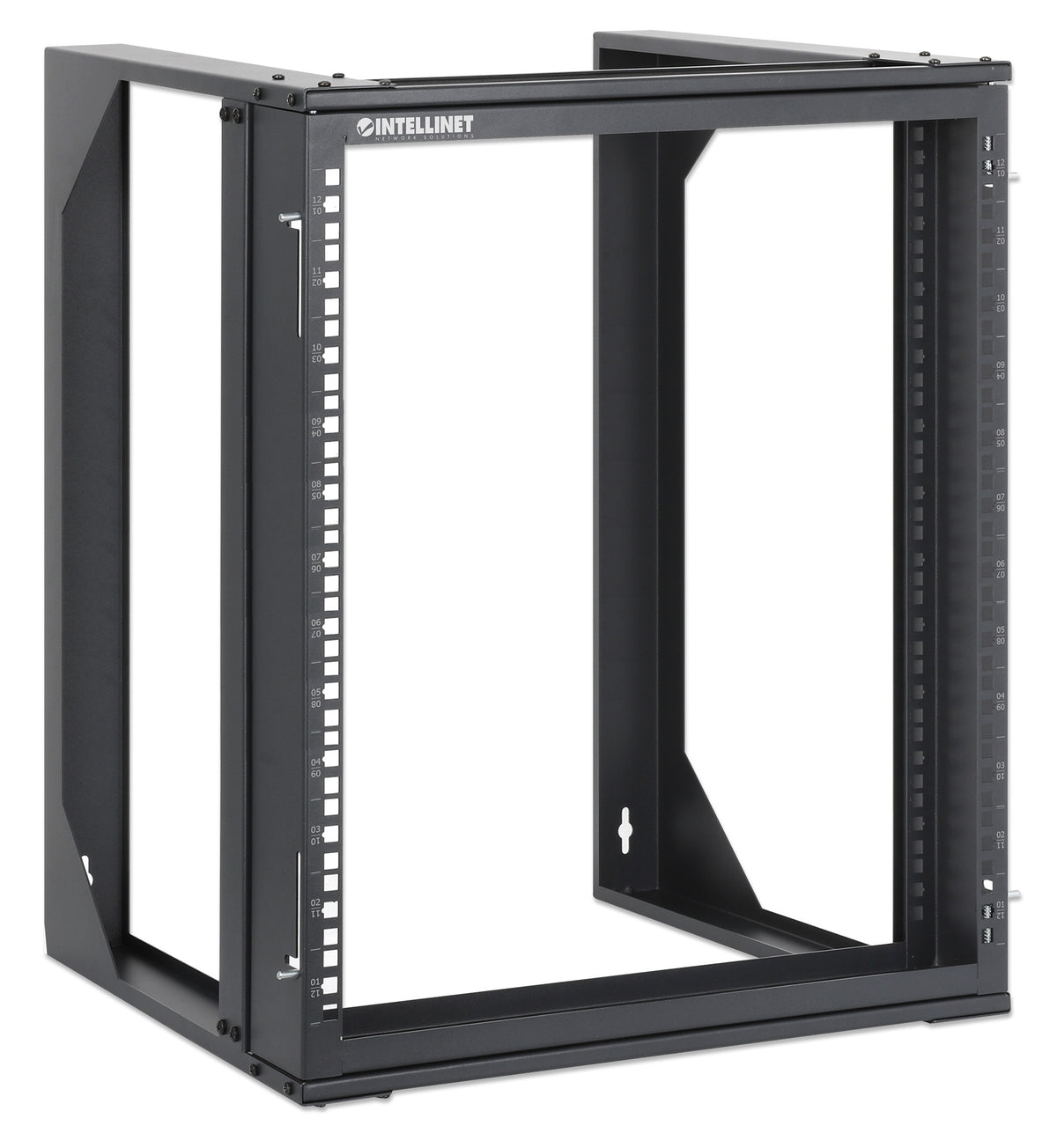 19" Wall Mount 2-Post Open Frame Network Rack, 12U Image 2
