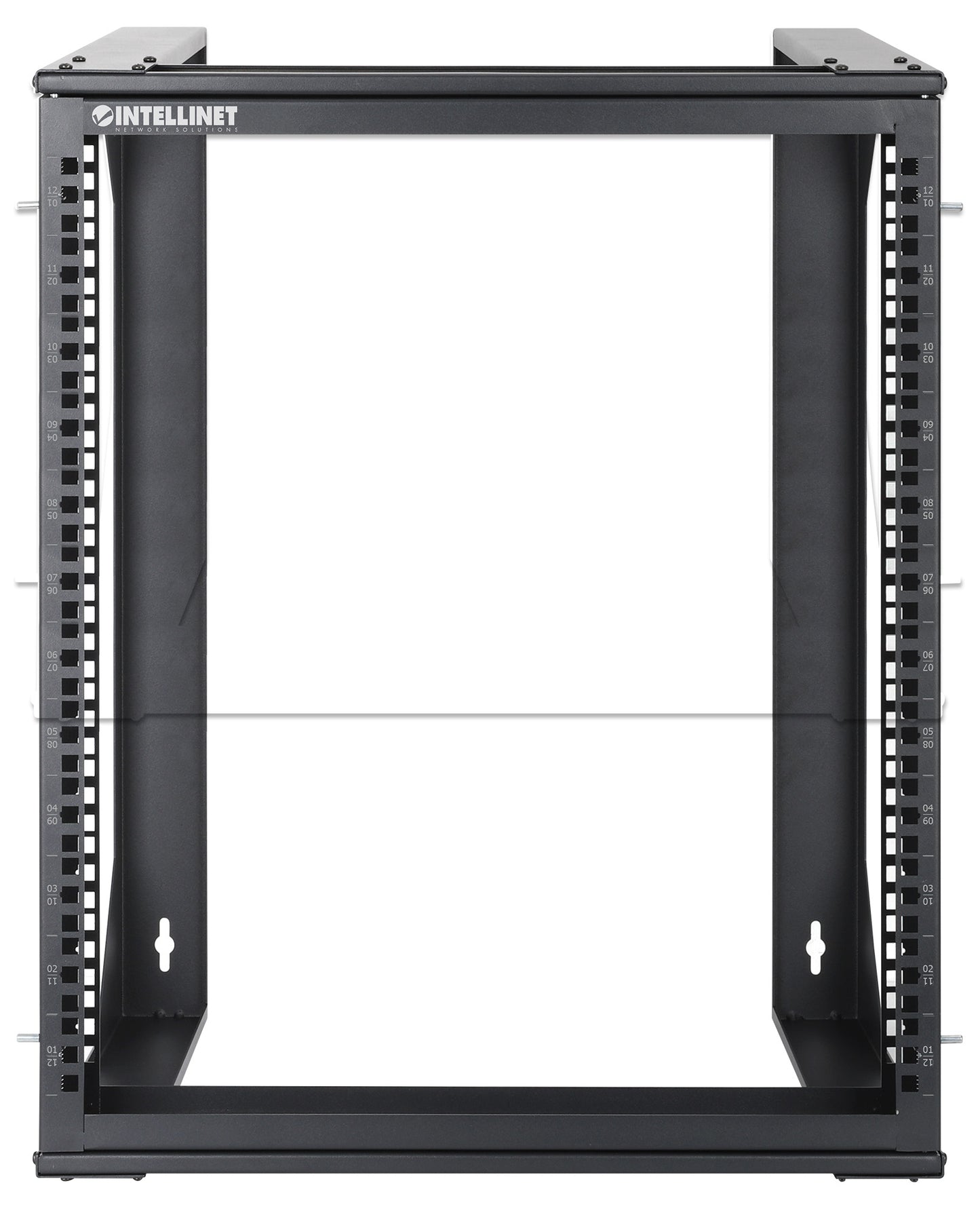 19" Wall Mount 2-Post Open Frame Network Rack, 12U Image 3