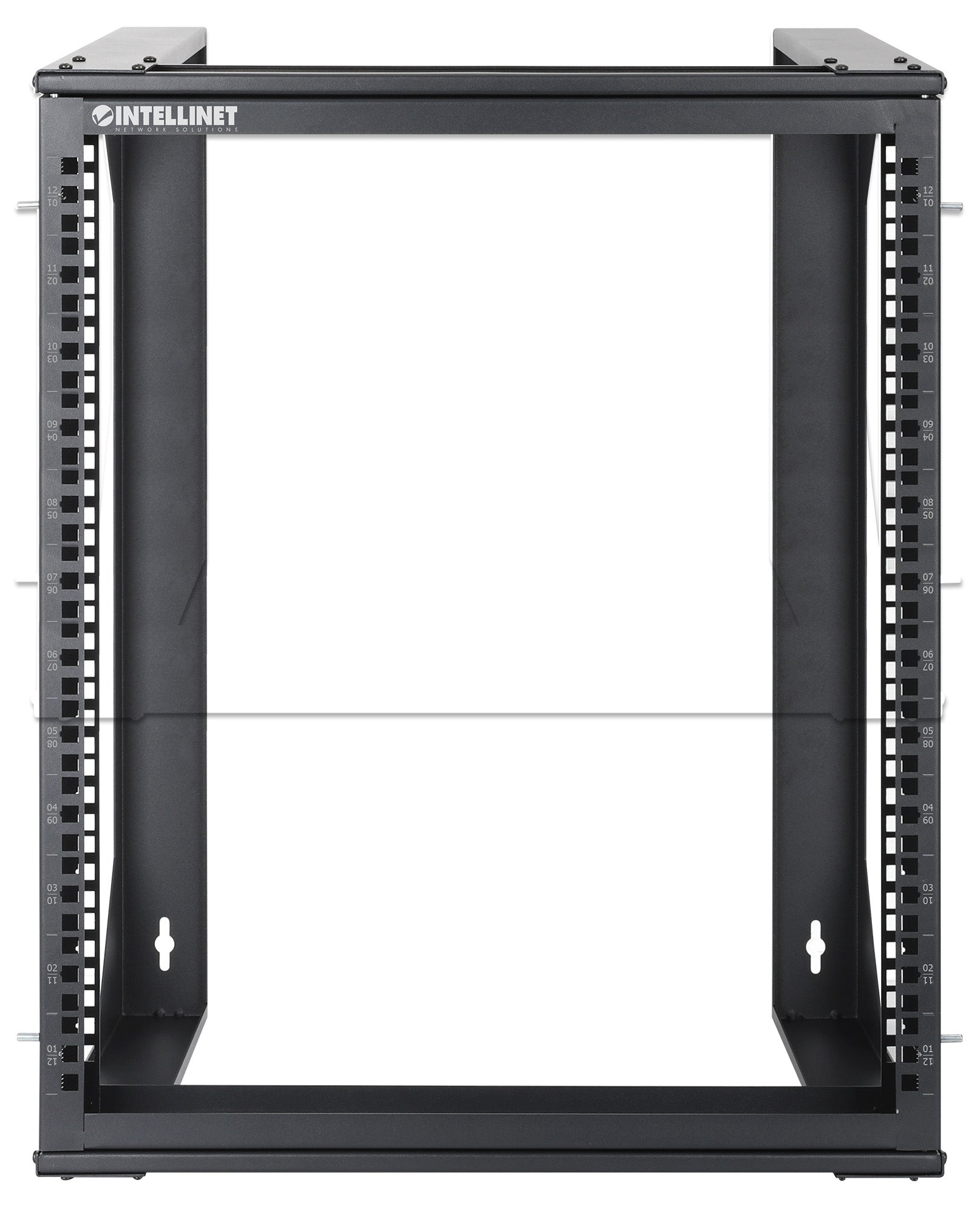 19" Wall Mount 2-Post Open Frame Network Rack, 12U Image 3