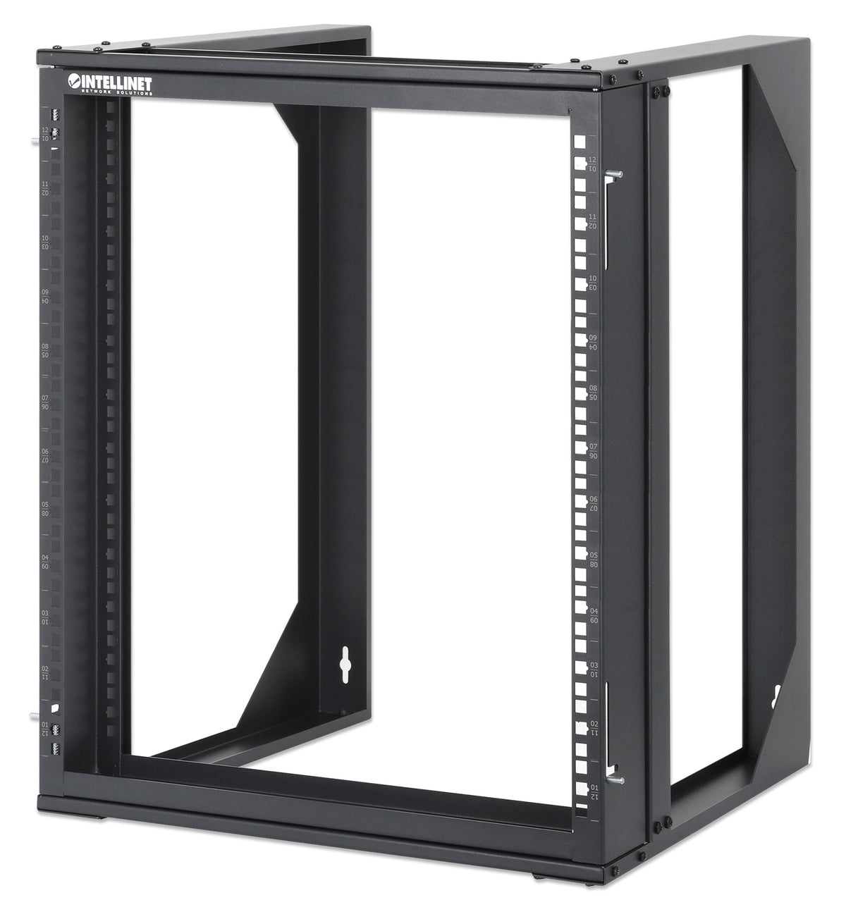 19" Wall Mount 2-Post Open Frame Network Rack, 12U Image 1