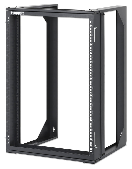 19" Wall Mount 2-Post Open Frame Network Rack, 15U Image 1